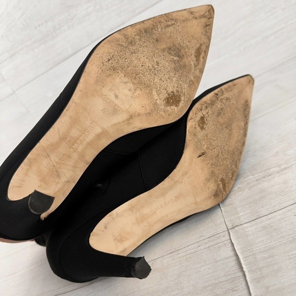 Good American The Icon Ankle Sock Bootie Women 8.5 Black Pointed Toe Stiletto - Picture 10 of 14